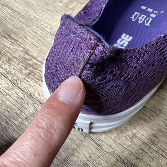SINGLE SHOE Converse Purple Jacquard Shoe LEFT FOOT Womens Size 7 Amputee - Picture 6 of 11